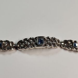 Brighton Interlok Lustre Bracelet With Blue Crystals
